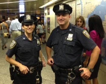 New York Metropolitan Transportation Authority Police Officers.