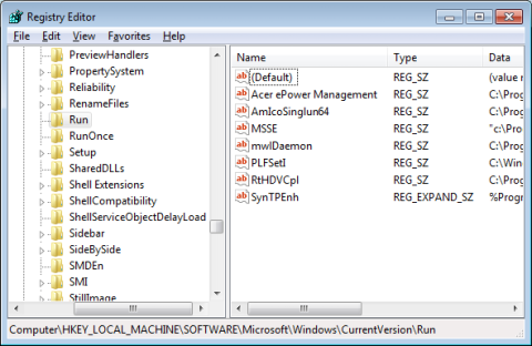 Windows Registry Editor