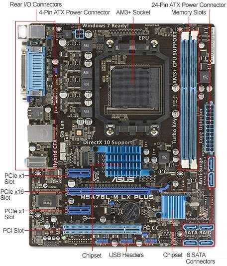 ASUS M5A78L-M LX PLUS AMD 760G AM3+ Motherboard Bundle