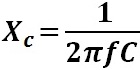 Capacitive reactance formula