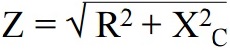 Series RC impedance formula
