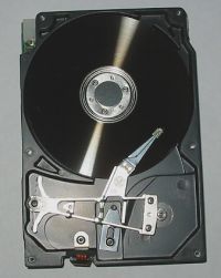 Hard drive with stepping motor