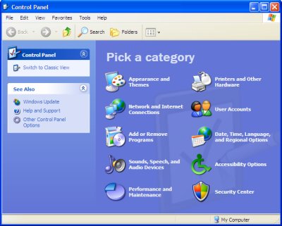 Windows XP Control Panel