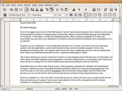 Openoffice.org office suite