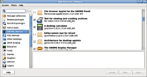 Red Hat PackageKit software installer