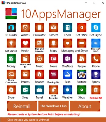 Windows 10 store app uninstaller