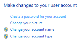 change user password win 7