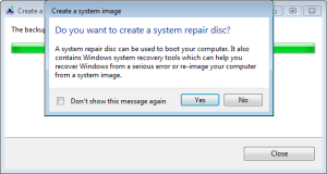 create a system repair disk