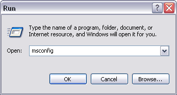 Run dialog box