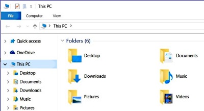 File Explorer This PC