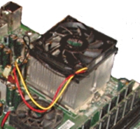 CPU with fan
