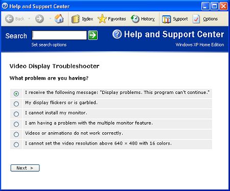 Video Display Troubleshooter