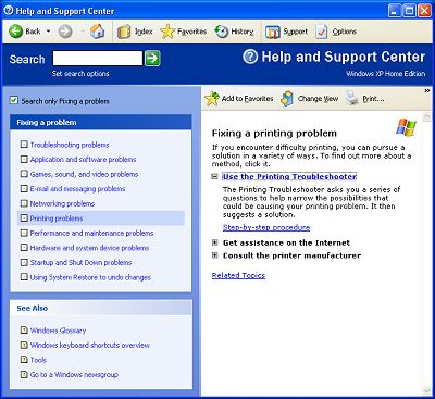 Use the Printing Troubleshooter