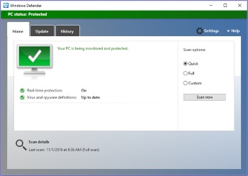 Windows Defender antivirus