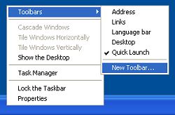 select Toolbars > New Toolbar...