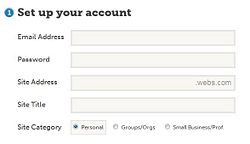 Set up an account on webs.com