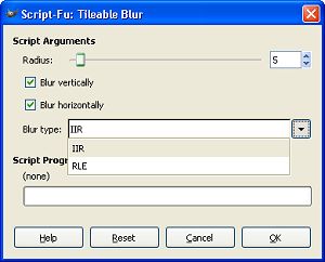 Tileable Blur dialog box