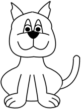 Cartoon cat drawn with Inkscape