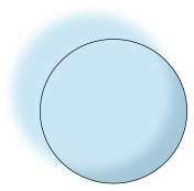 Position third circle directly over second circle