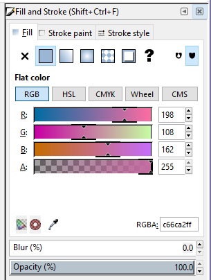 RGB color setting bars