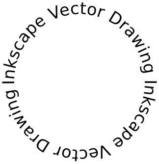 inkscape font on arc to path