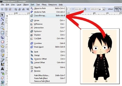 inkscape trace bitmap picture