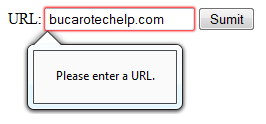 URL input box error