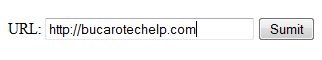 No URL input box error