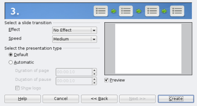 Choose a slide transition