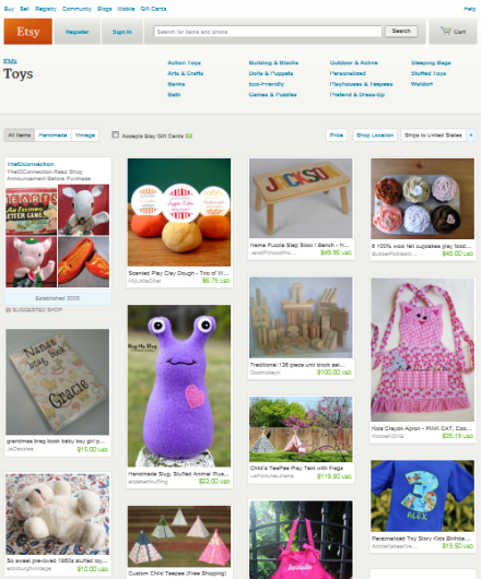 Sell handcrafted goods on Etsy