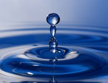 High-speed photo of a drop of water