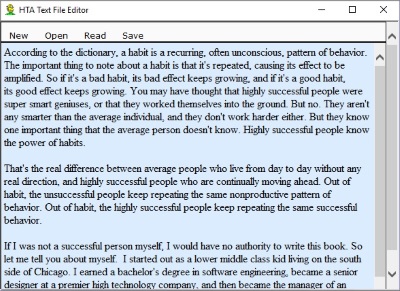 HTA Text Editor